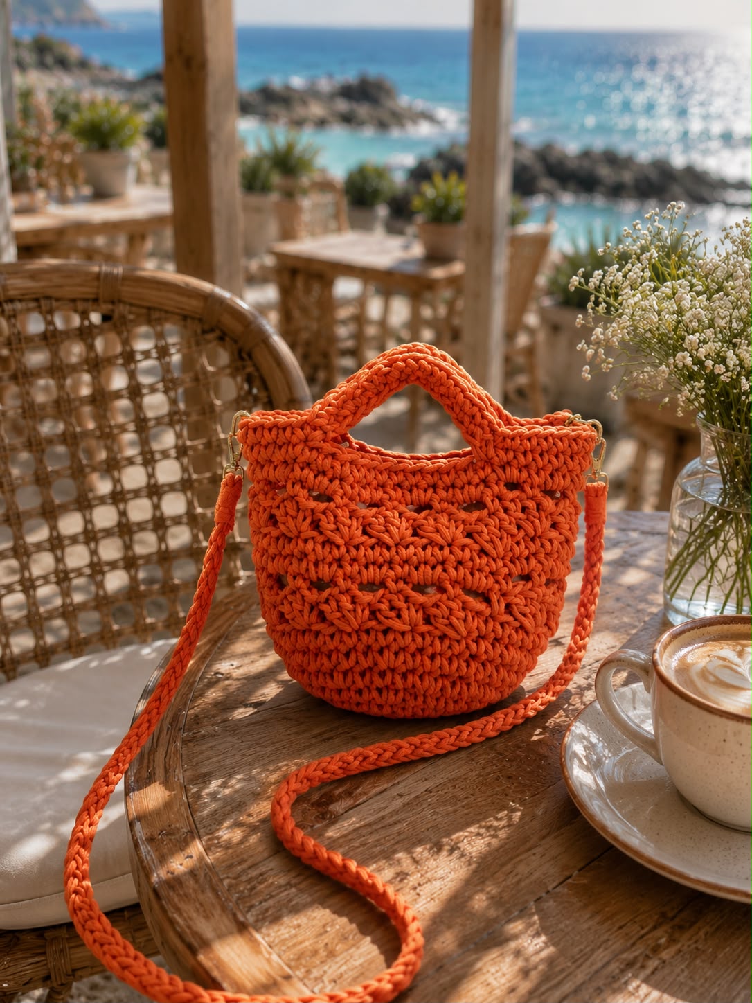 crochet tote bag
