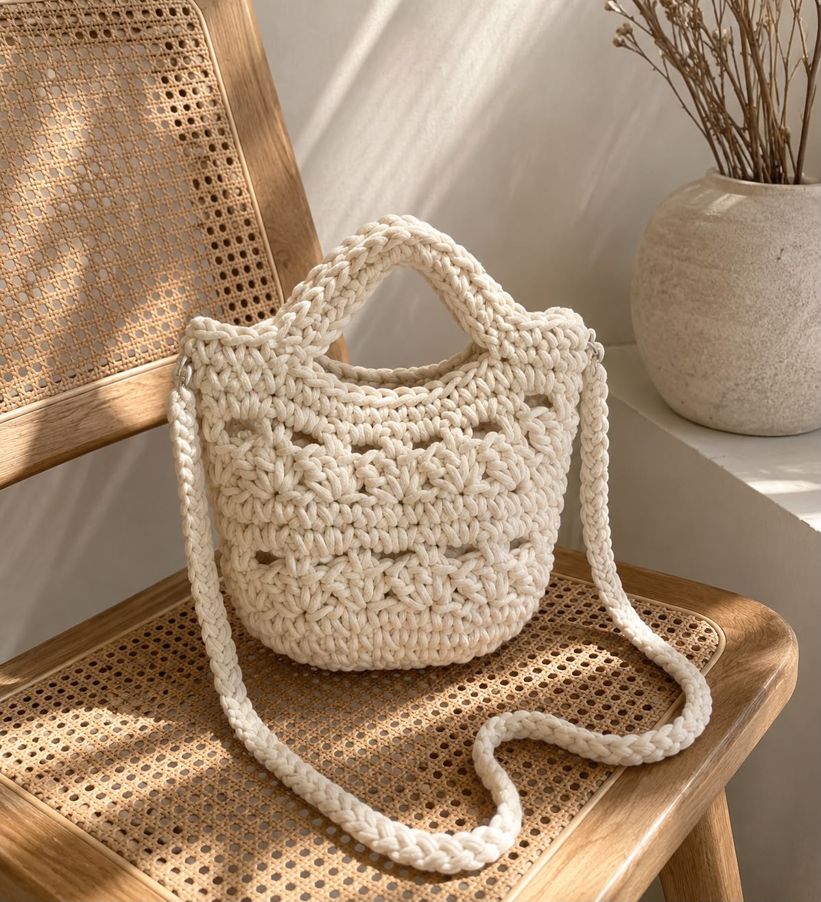 crochet tote bag