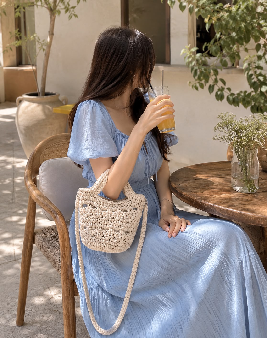 crochet tote bag