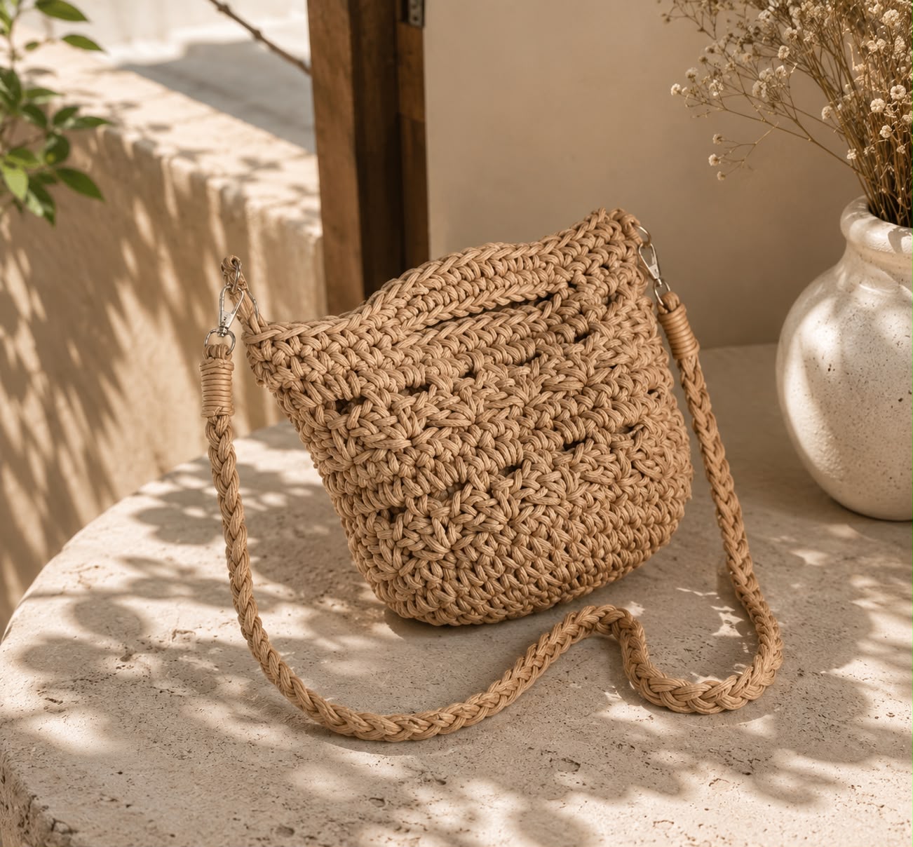 crochet tote bag