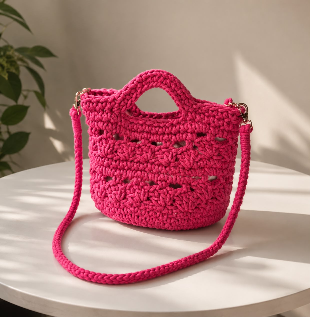 crochet tote bag