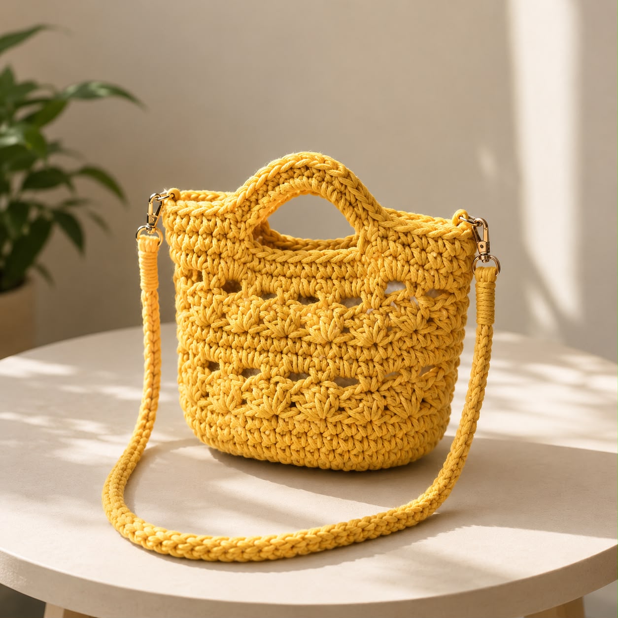 crochet tote bag