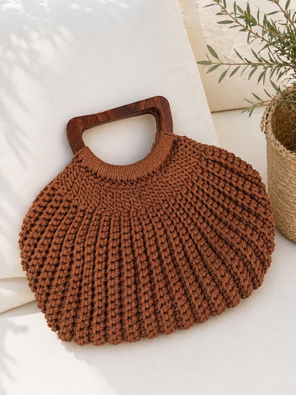 our luna brown red bag